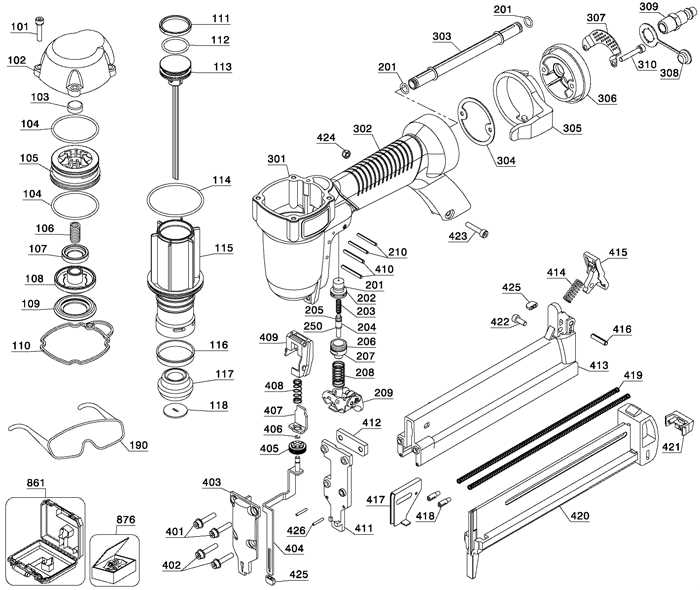 stapler parts diagram