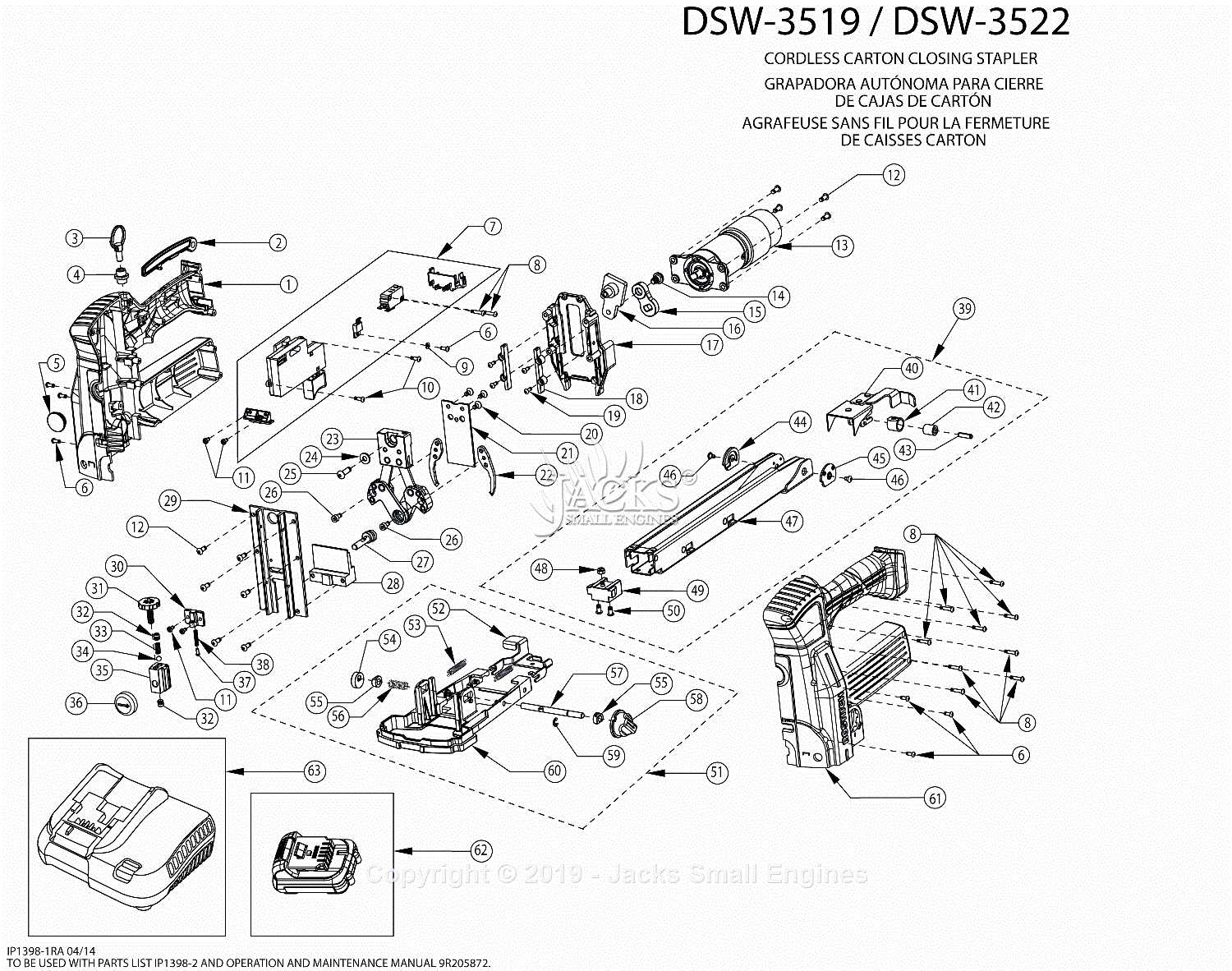 stapler parts diagram