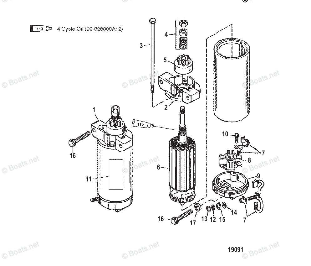 starter motor parts diagram