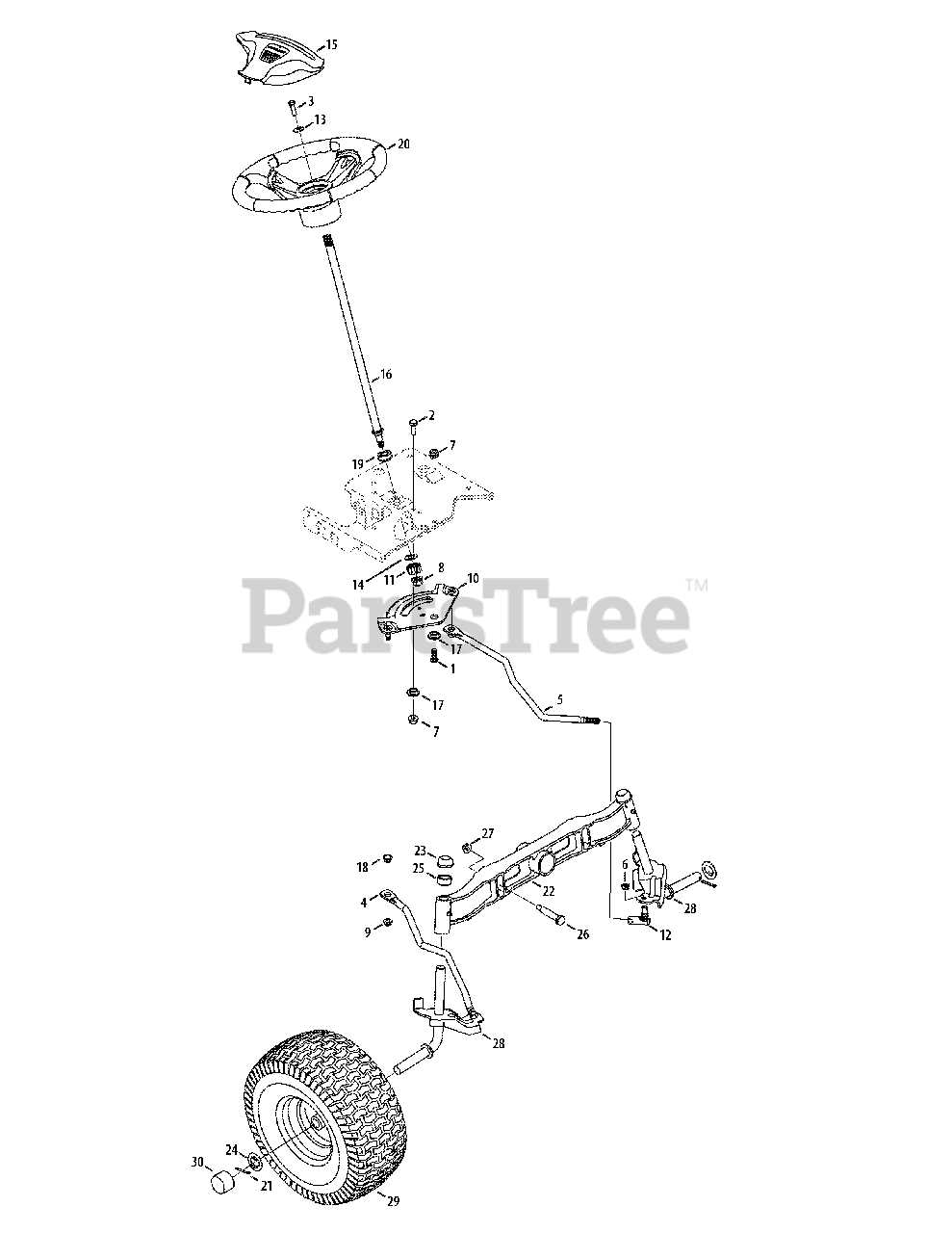 steering parts diagram