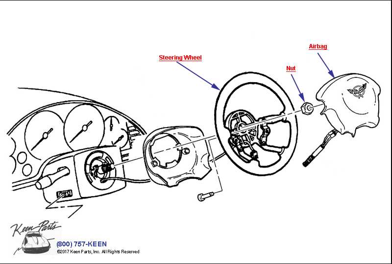 steering wheel parts diagram