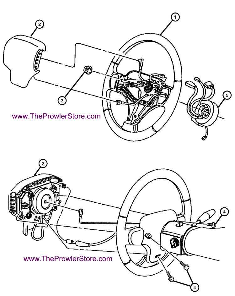 steering wheel parts diagram