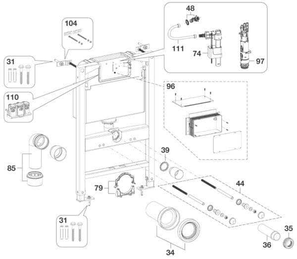 sterling toilet parts diagram