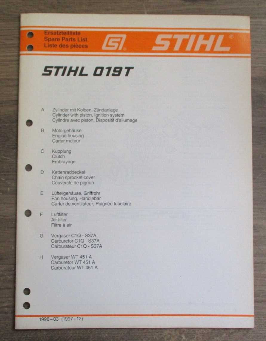 stihl 023c parts diagram