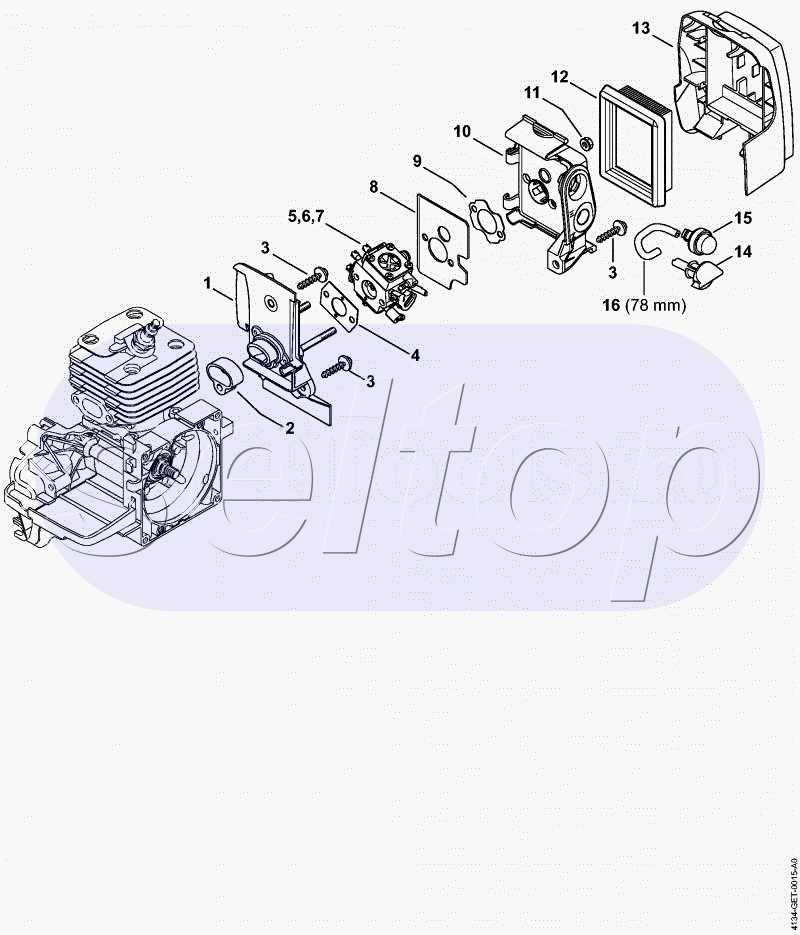 stihl 250 parts diagram