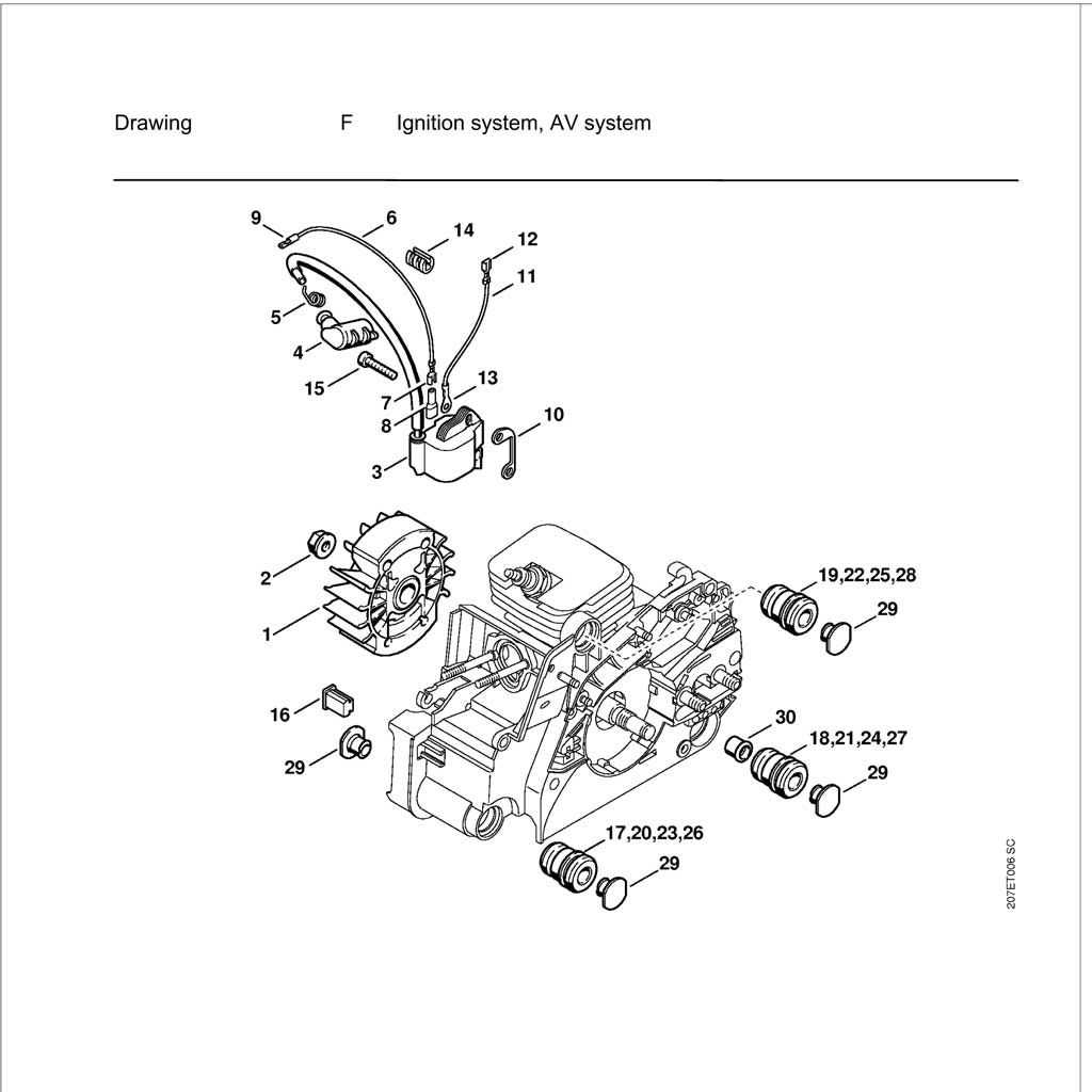 stihl 290 parts diagram