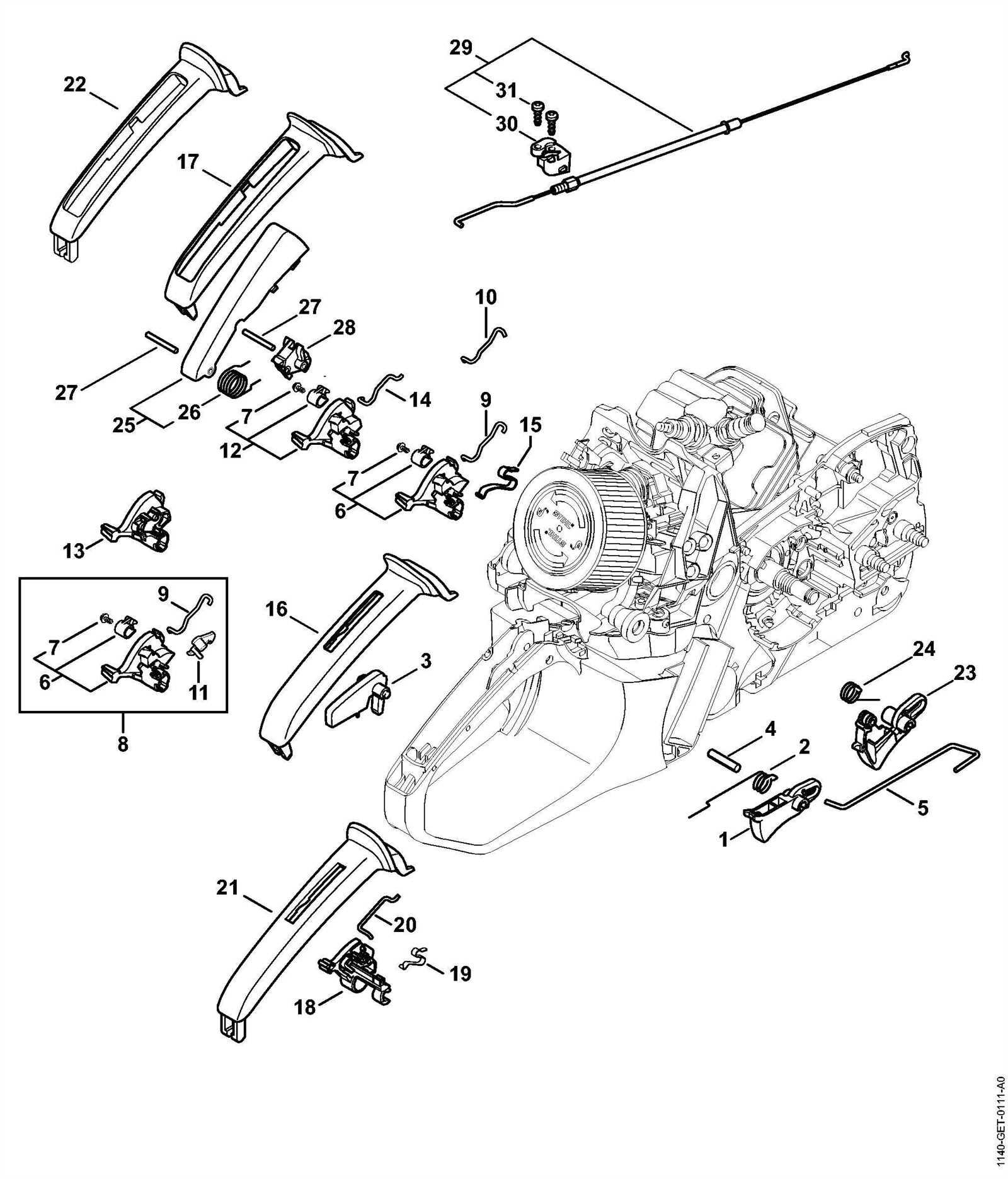 stihl 390 parts diagram