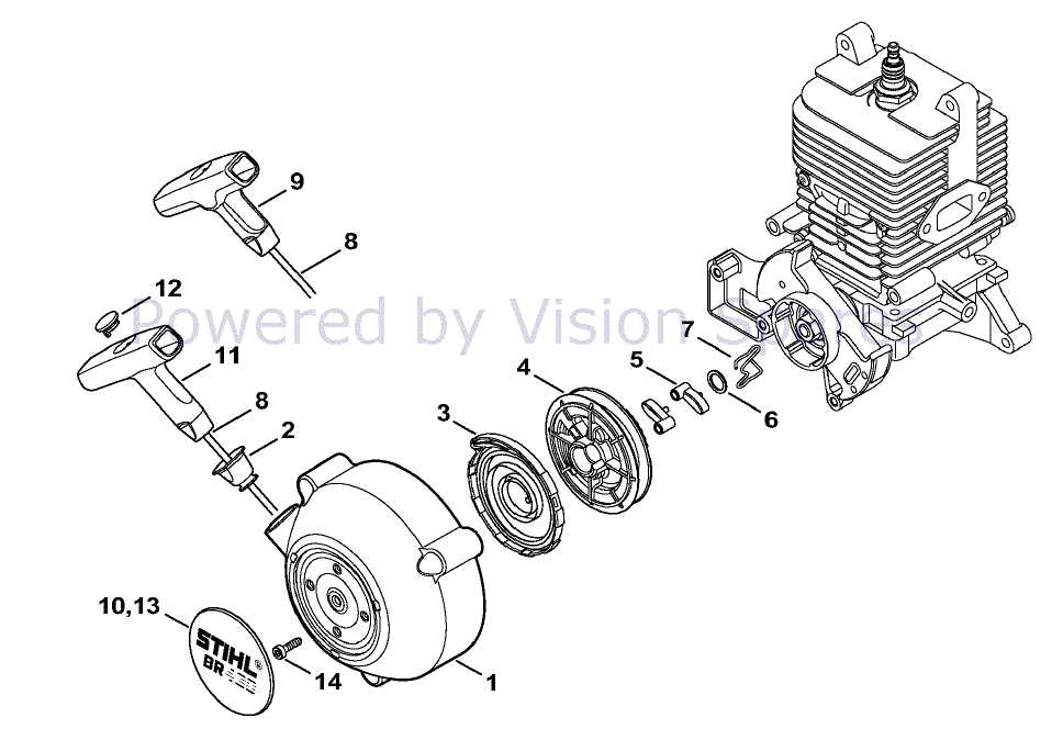 stihl backpack blower br 430 parts diagram