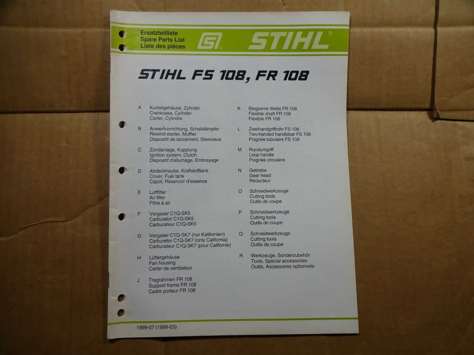 stihl fs 111 parts diagram