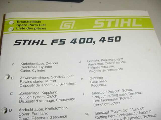 stihl fs 450 parts diagram