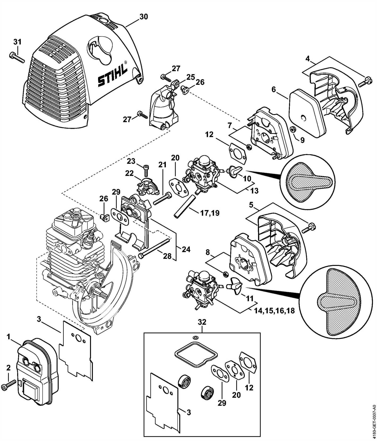 stihl fs 70 r parts diagram