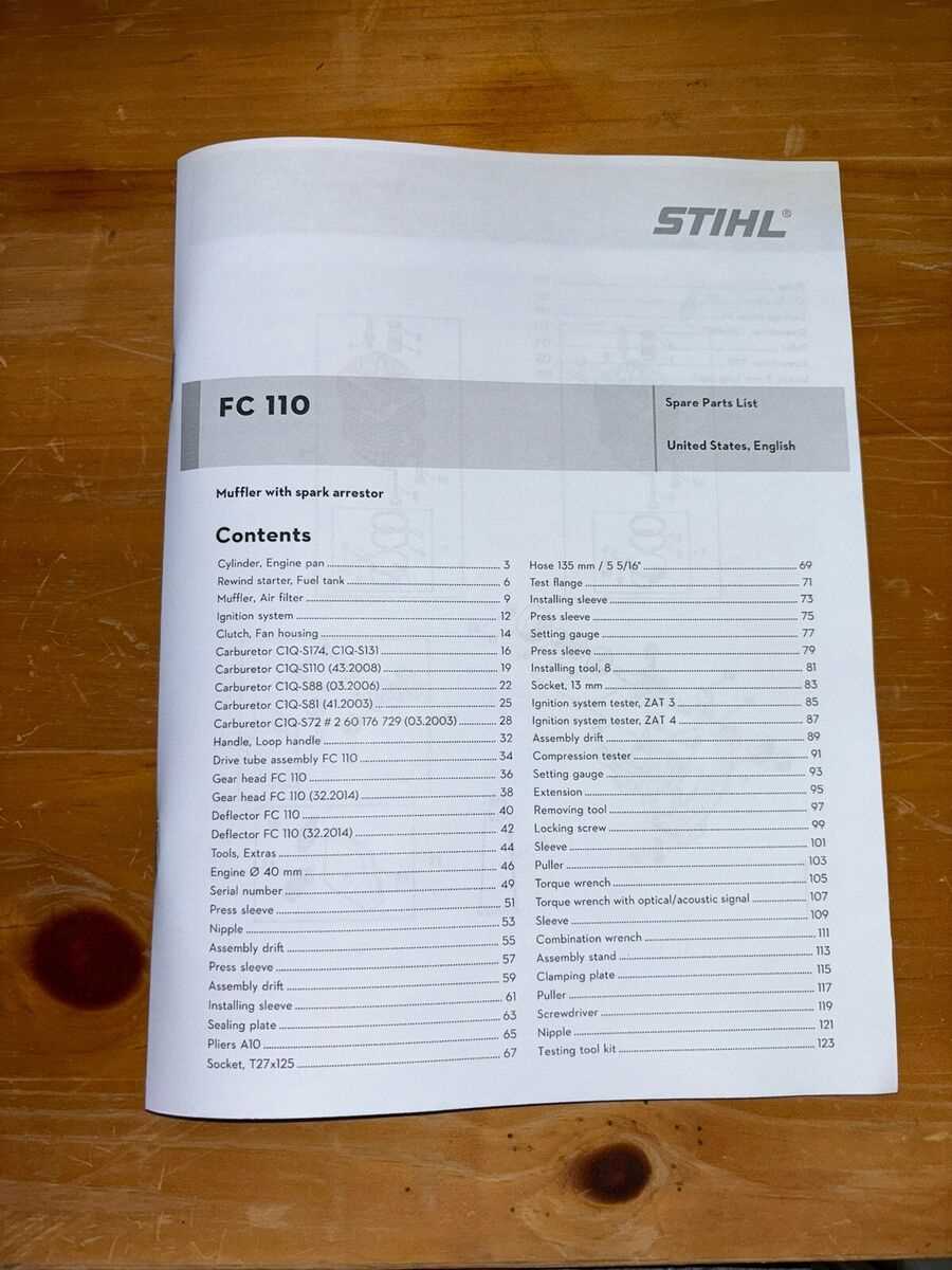 stihl fs110 parts diagram