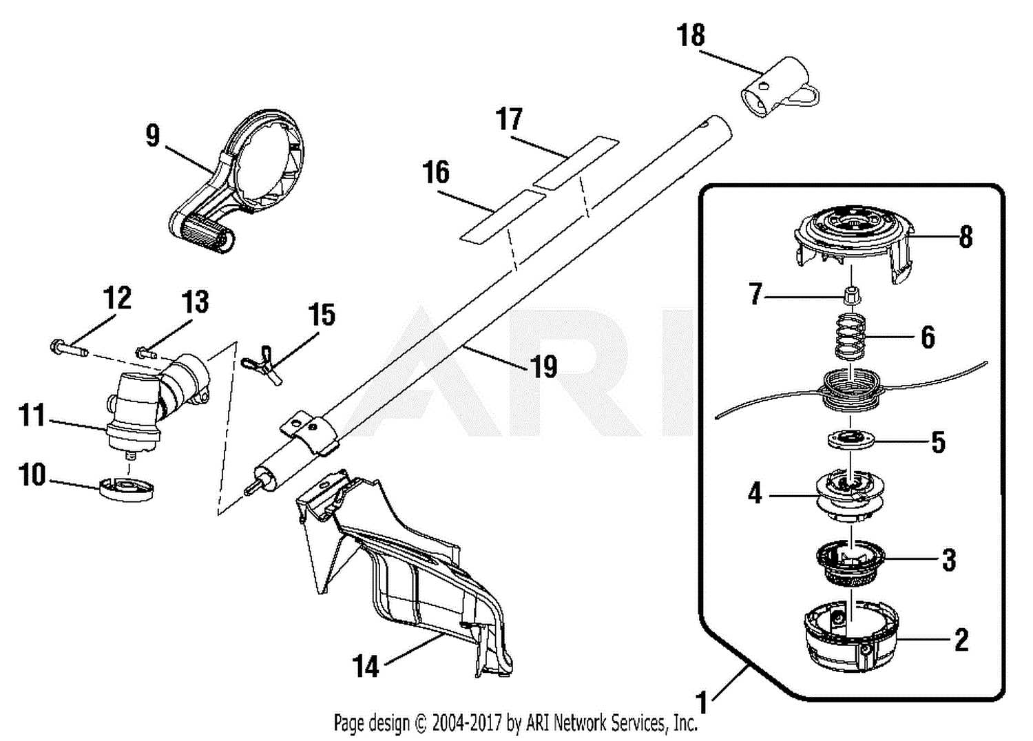 stihl fs45 trimmer parts diagram