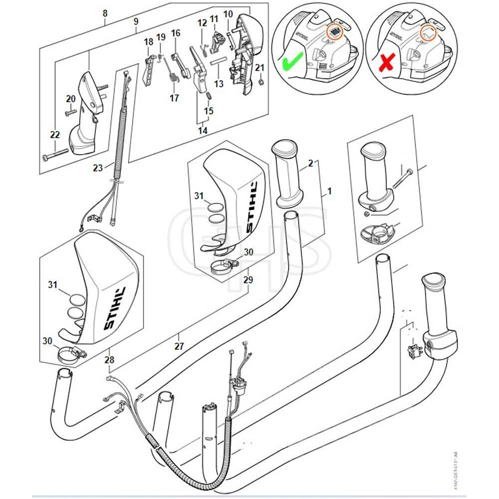 stihl fs460c parts diagram