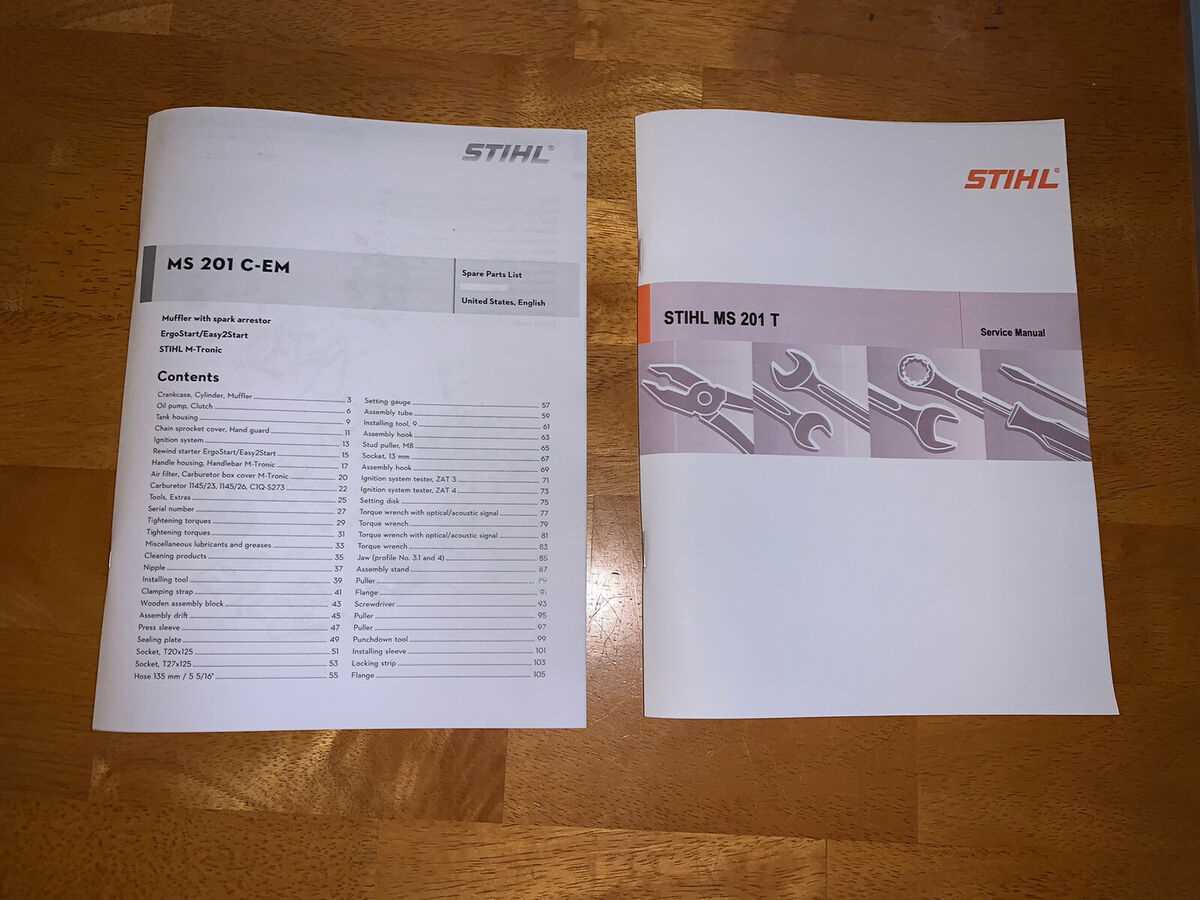 stihl ms 201 c parts diagram