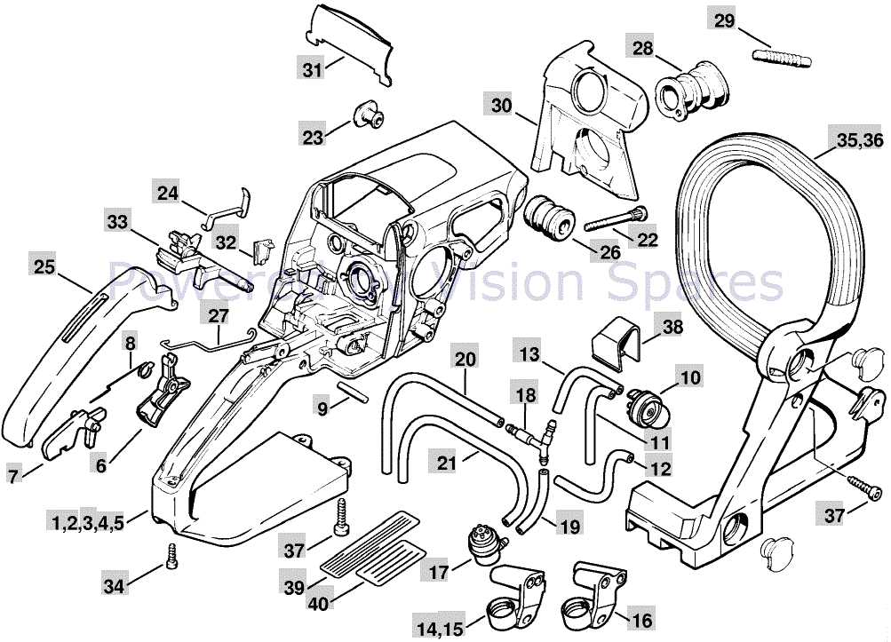 stihl ms 250 parts list diagram