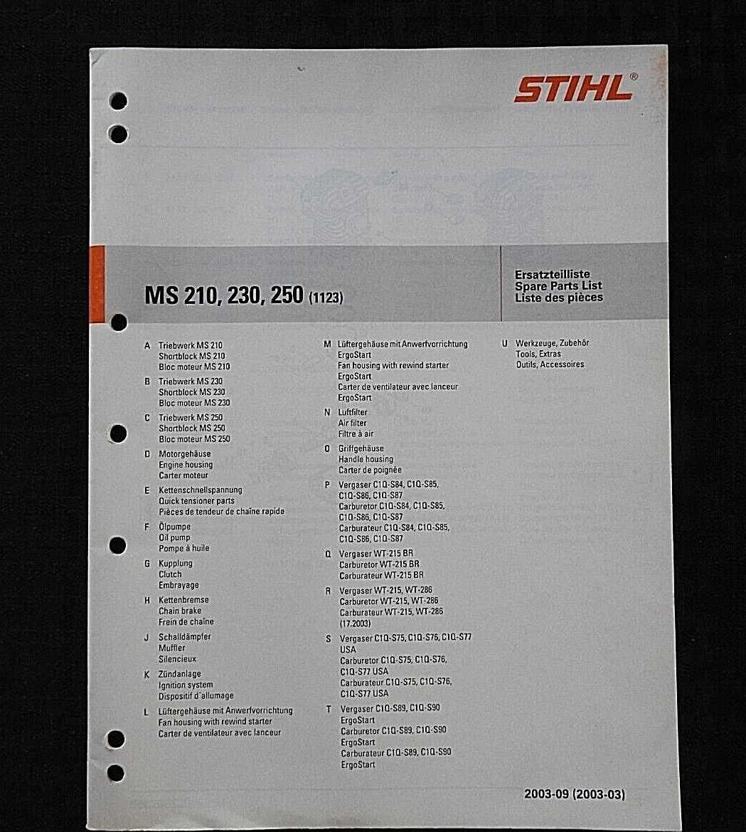 stihl ms 291 chainsaw parts diagram