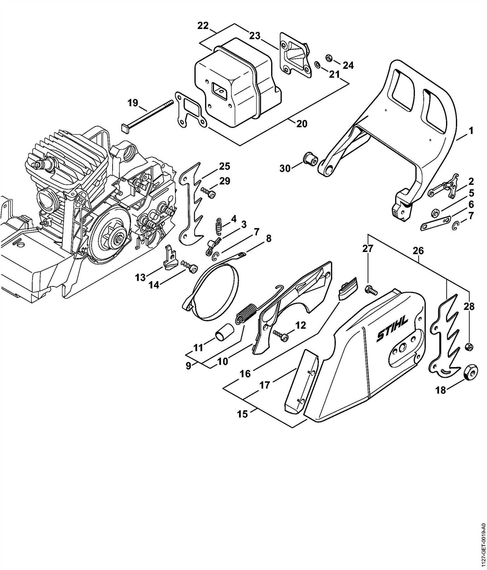 stihl ms 390 parts diagram
