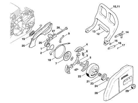 stihl ms170 chainsaw parts diagram