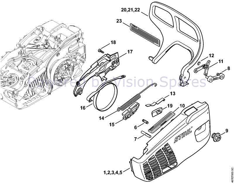 stihl ms193t parts diagram