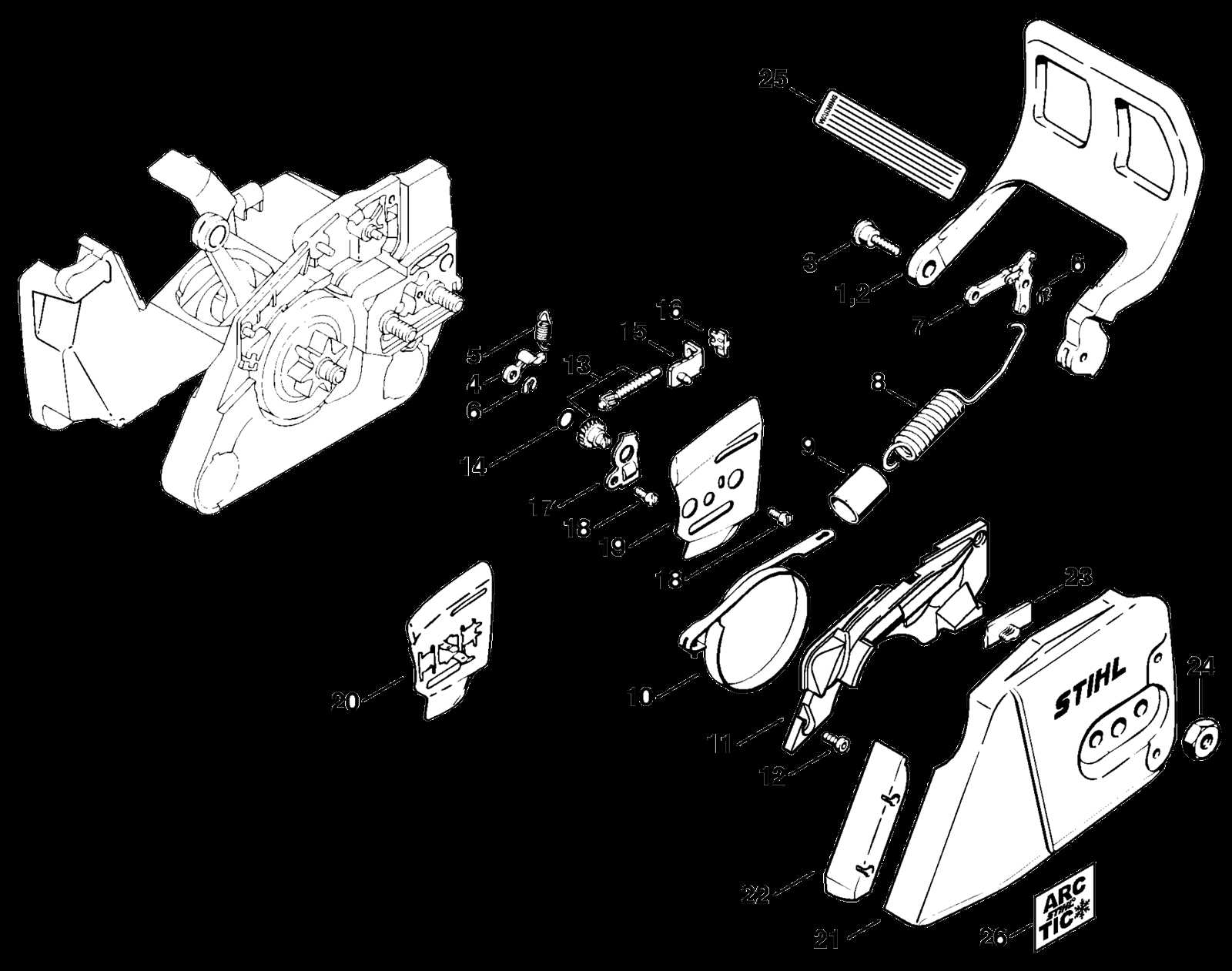 stihl ms260 pro chainsaw parts diagram