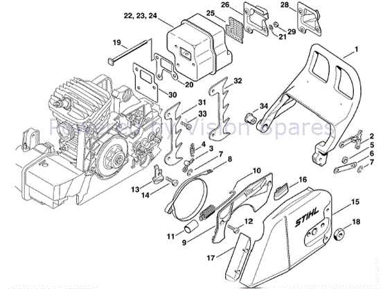 stihl ms290 chainsaw parts diagram