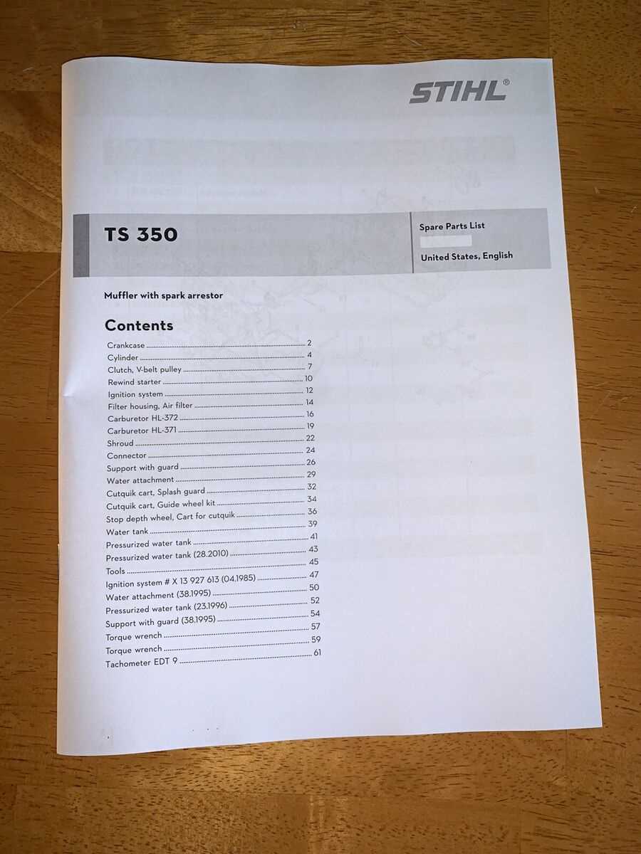 stihl ts 350 parts diagram