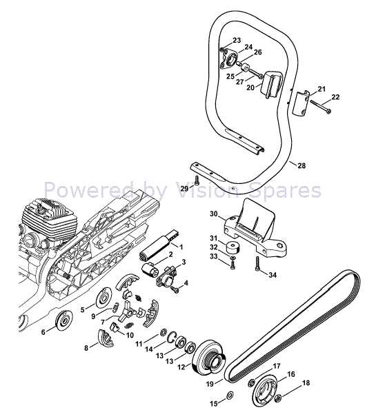 stihl ts800 concrete saw parts diagram