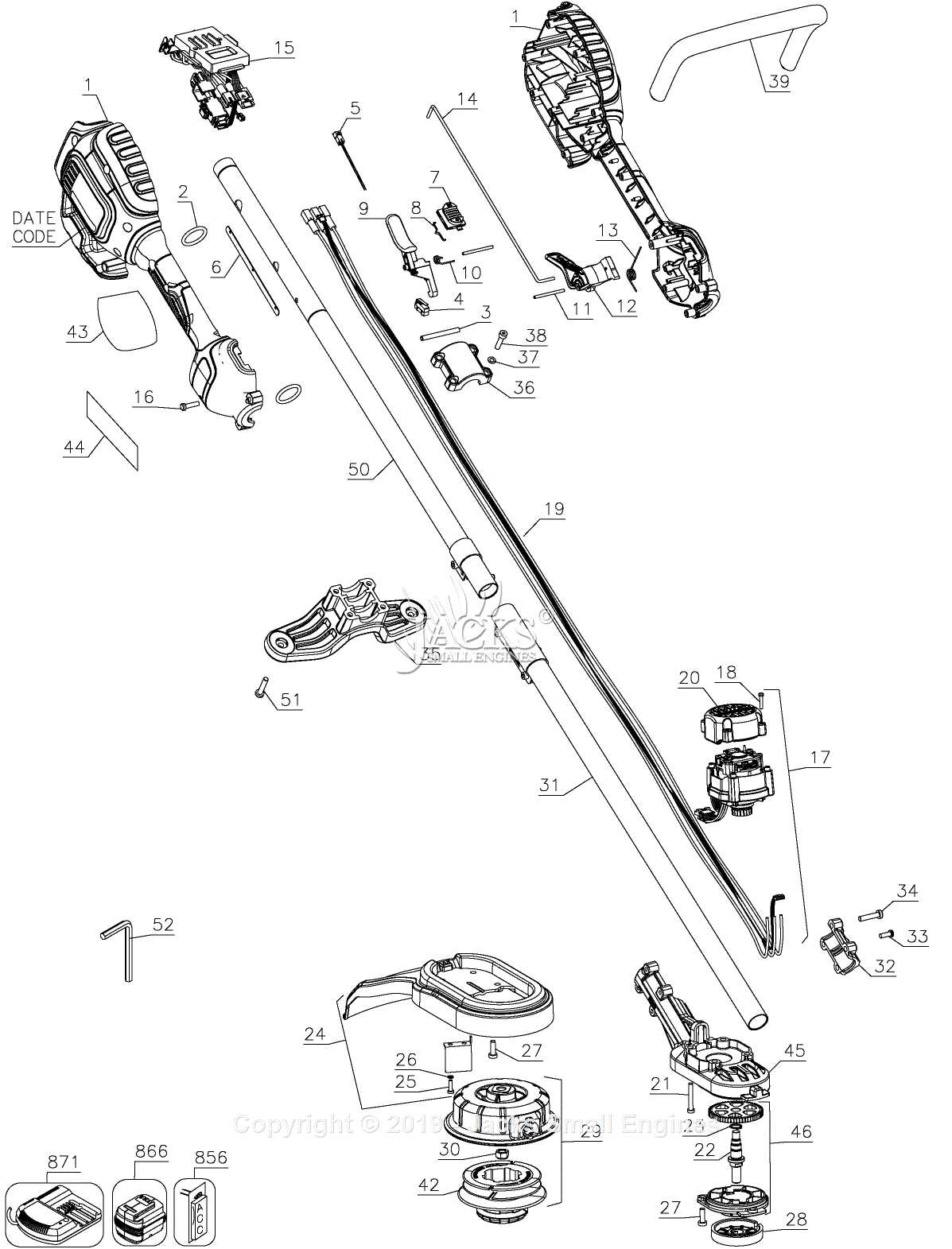 string trimmer dewalt dcst922 parts diagram