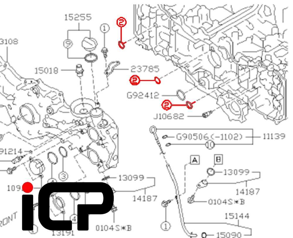 subaru engine parts diagram