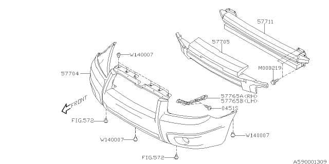 subaru forester body parts diagram