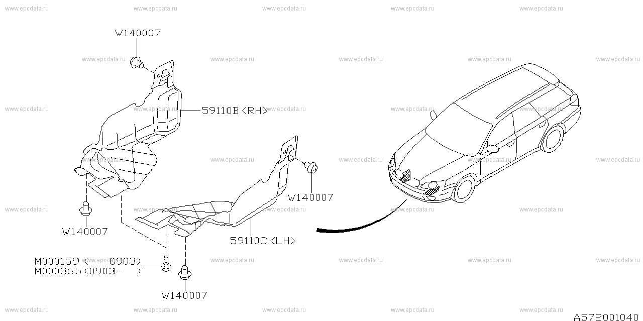 subaru outback body parts diagram