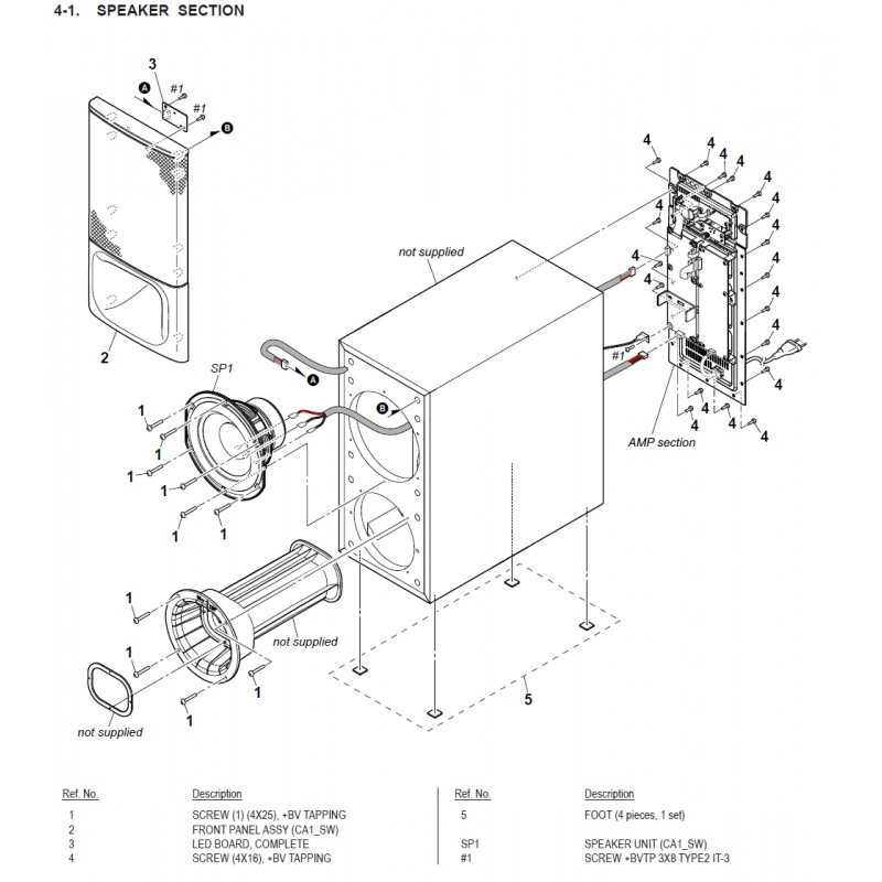 subwoofer parts diagram