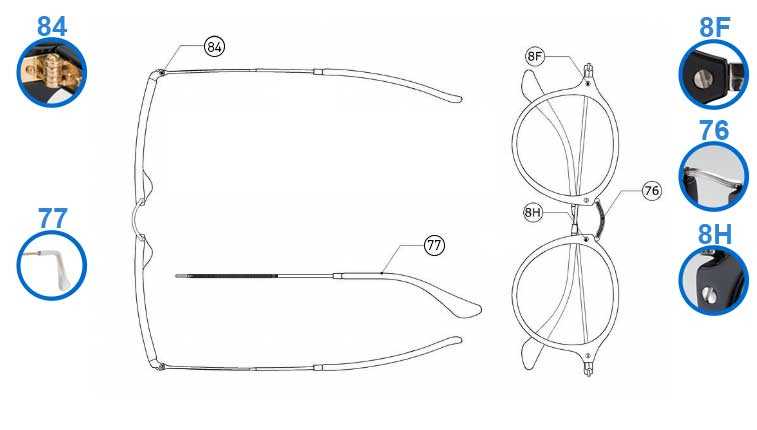 sunglass parts diagram