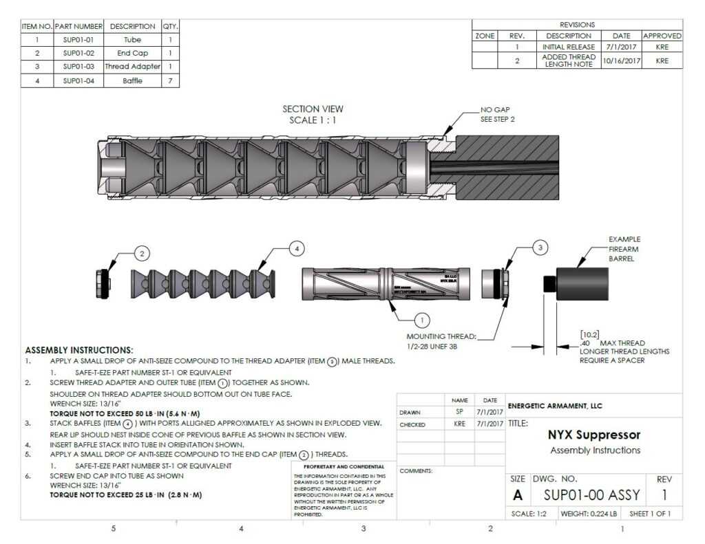 suppressor parts diagram