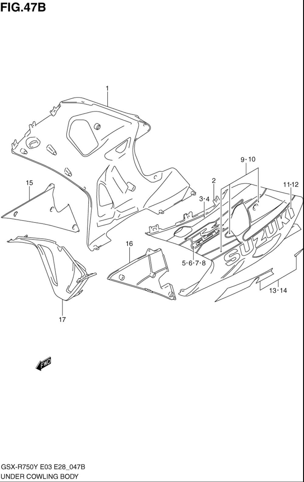 suzuki gsxr 750 parts diagram