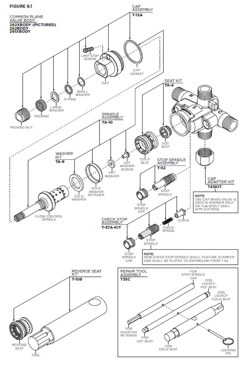 symmons temptrol model c parts diagram