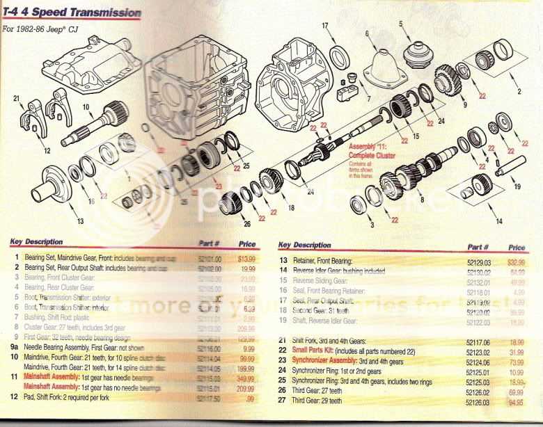 t5 transmission parts diagram