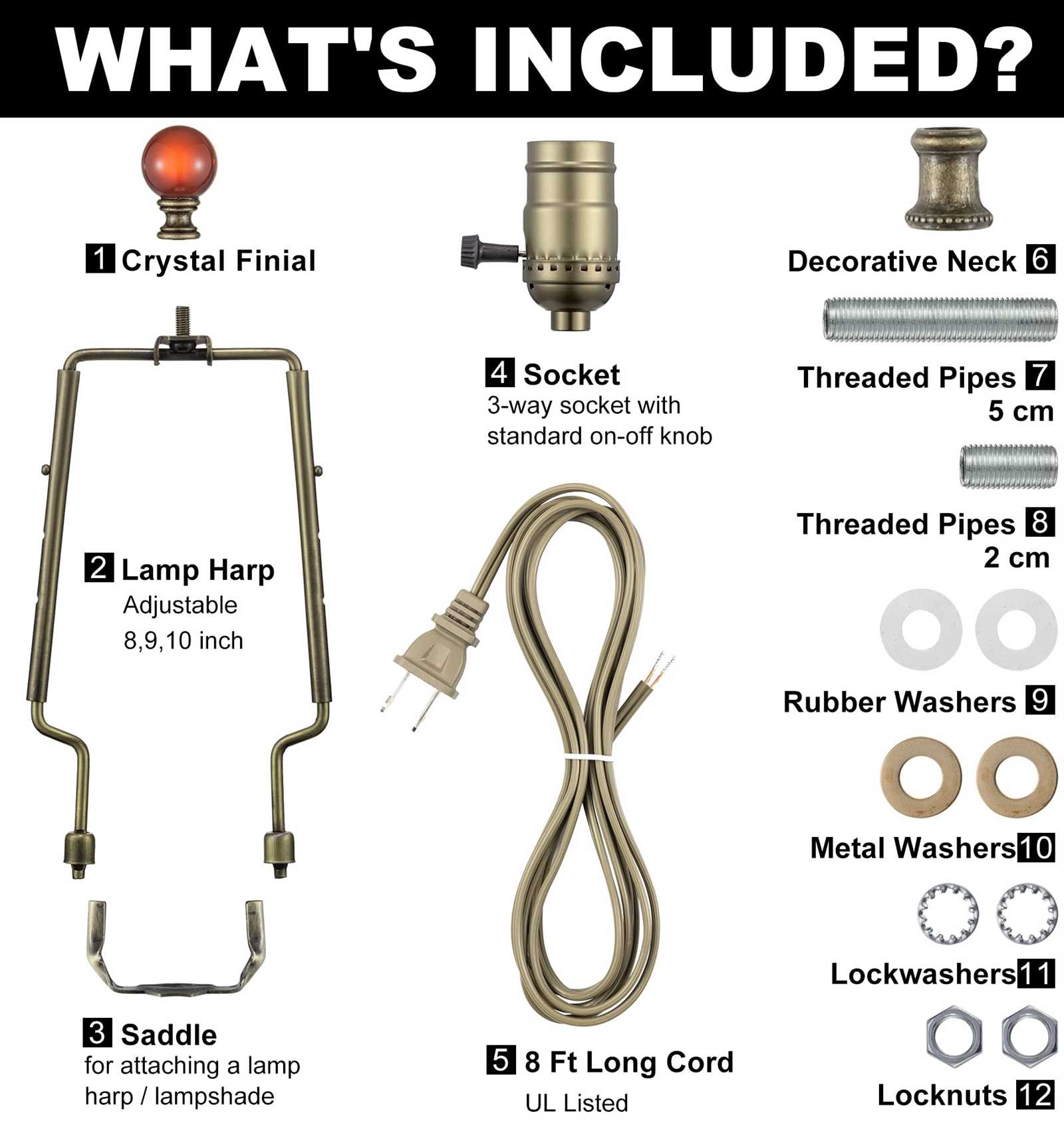 table lamp parts diagram