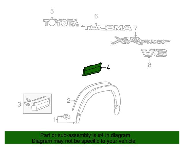 tacoma body parts diagram