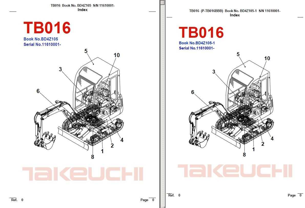 takeuchi tb016 parts diagram