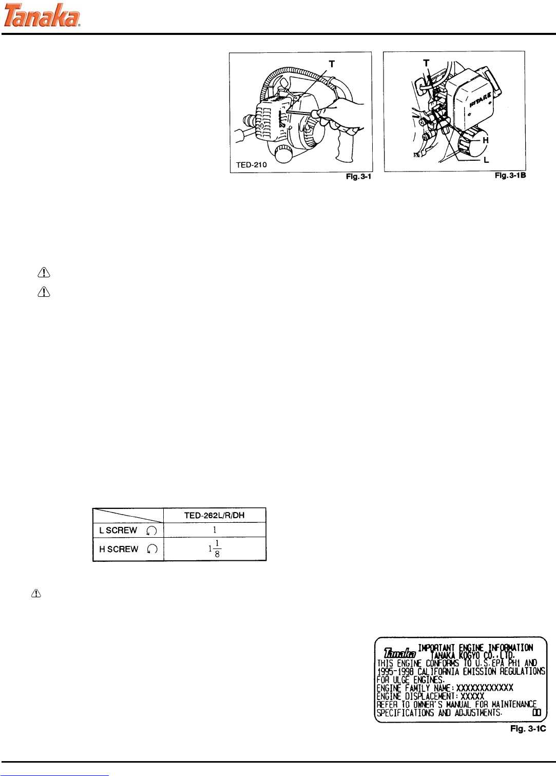 tanaka parts diagram