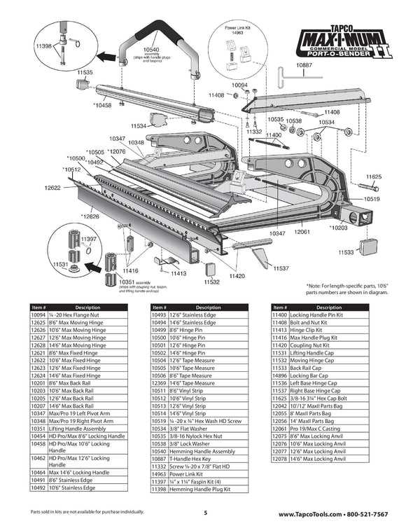 tapco brake parts diagrams