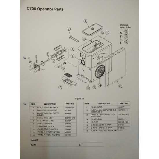 taylor ice cream machine parts diagram