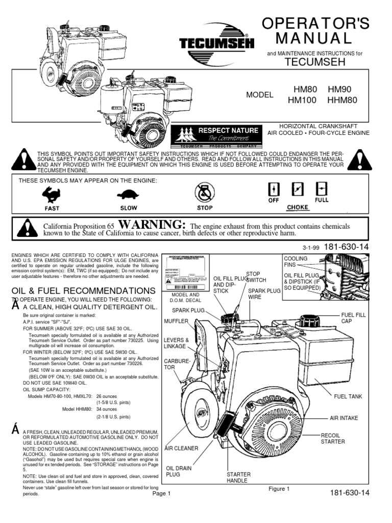 tecumseh 10 hp parts diagram