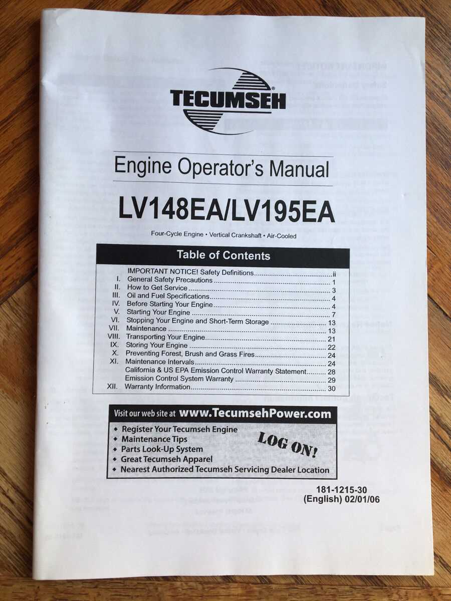 tecumseh lv195ea parts diagram