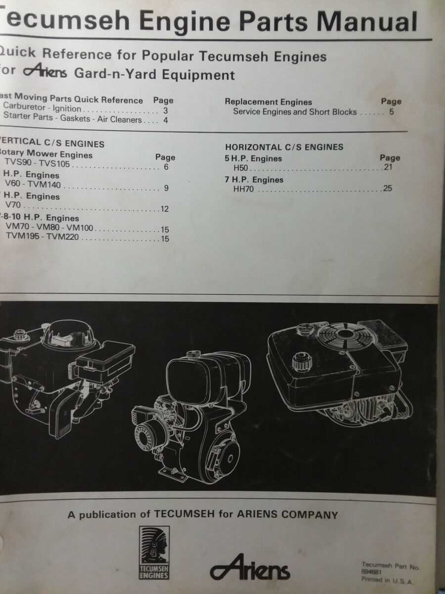 tecumseh parts diagrams