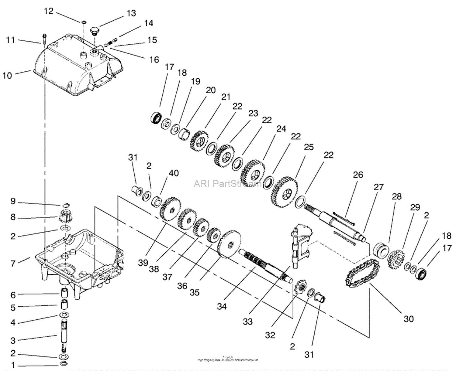 tecumseh peerless transmission parts diagram