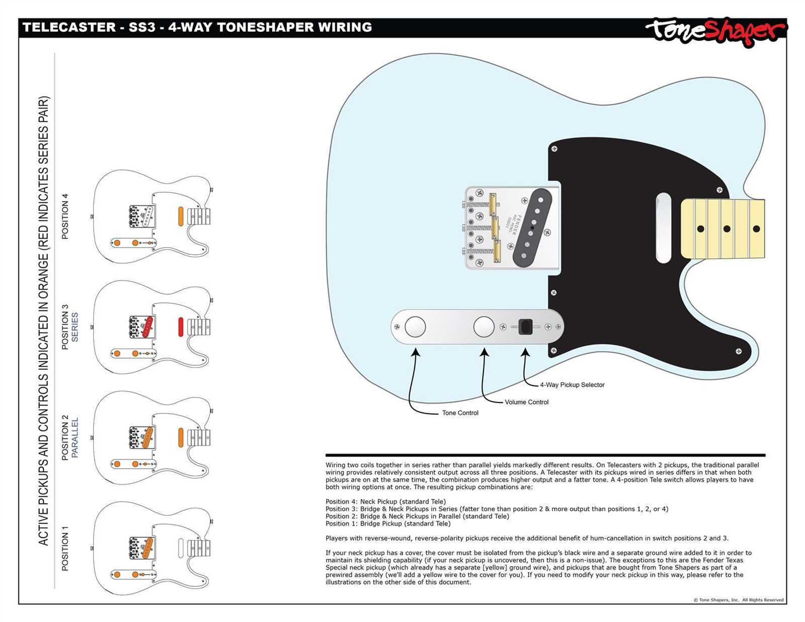 telecaster parts diagram