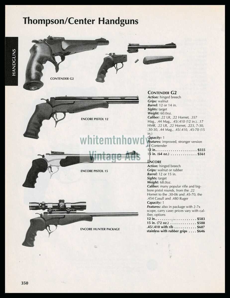 thompson center encore parts diagram